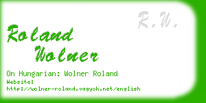 roland wolner business card